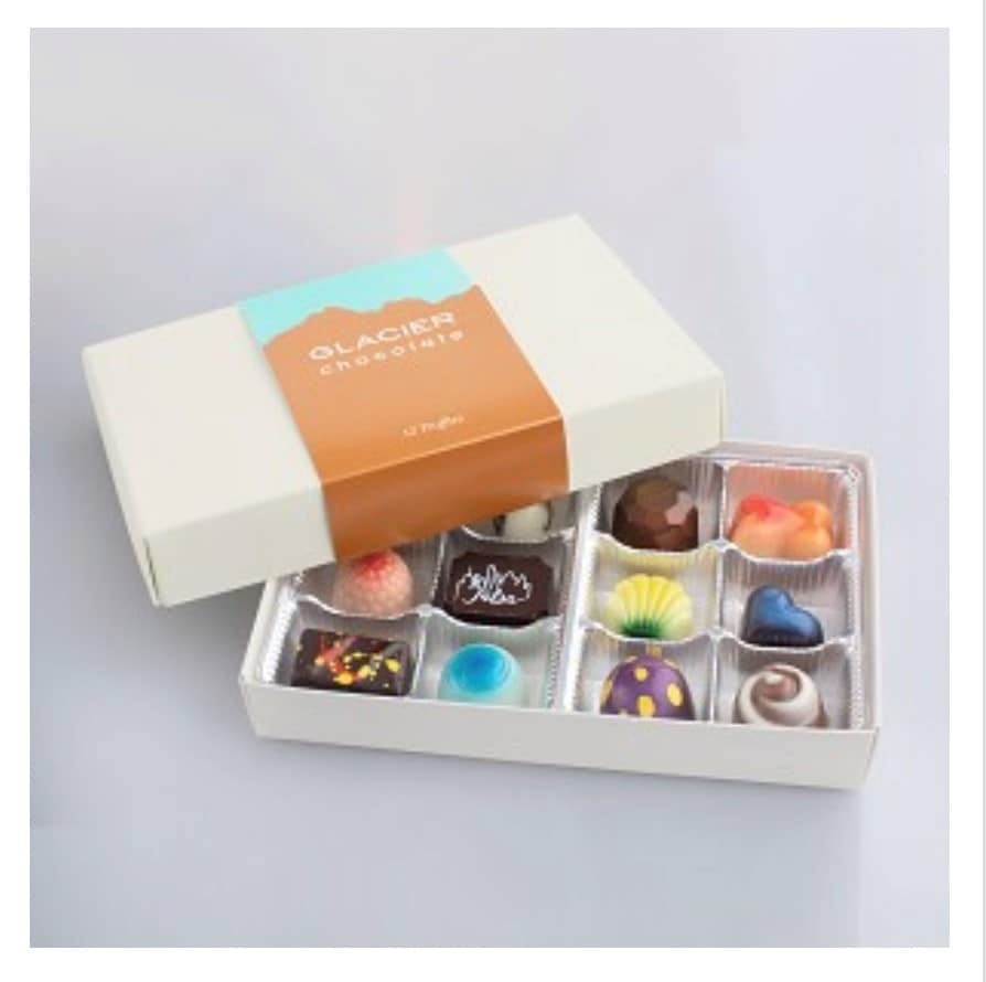 Locally made Glacier Chocolates